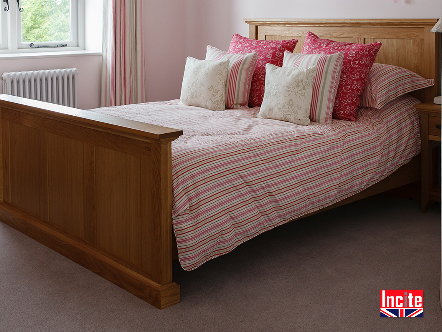 Handmade Bespoke Oak Panelled Bed Incite Interiors